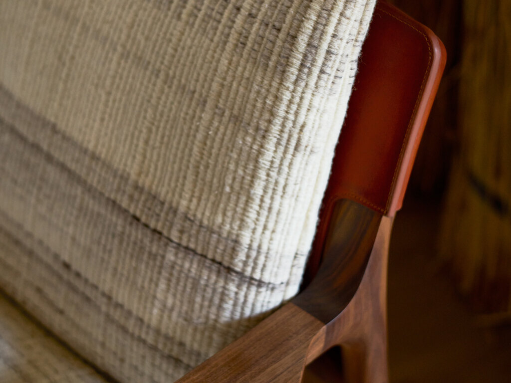 Luca Nichetto for De La Espada Sela Lounge Chair (Narrow Arms) with Manta Lido Upholstery