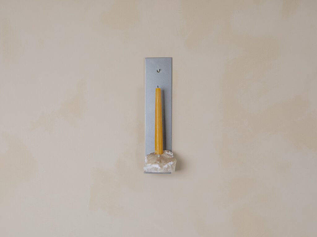 Elizabeth Lenny Candle Sconce (Textured Alabaster)
