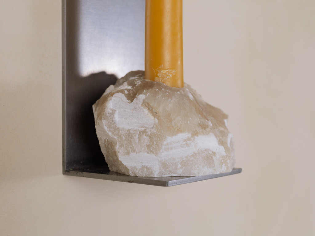 Elizabeth Lenny Candle Sconce (Textured Alabaster)