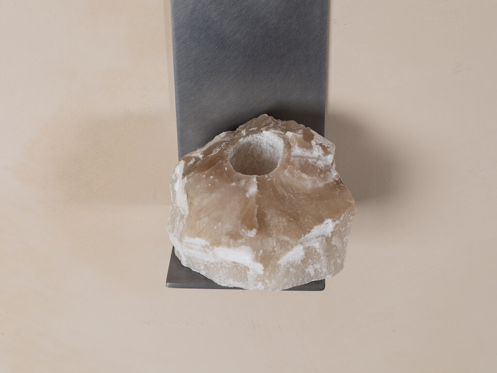 Elizabeth Lenny Candle Sconce (Textured Alabaster)