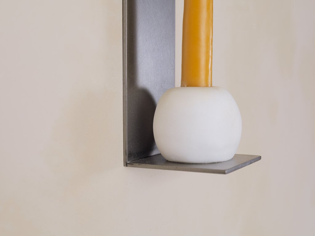 Elizabeth Lenny Candle Sconce (White Alabaster)
