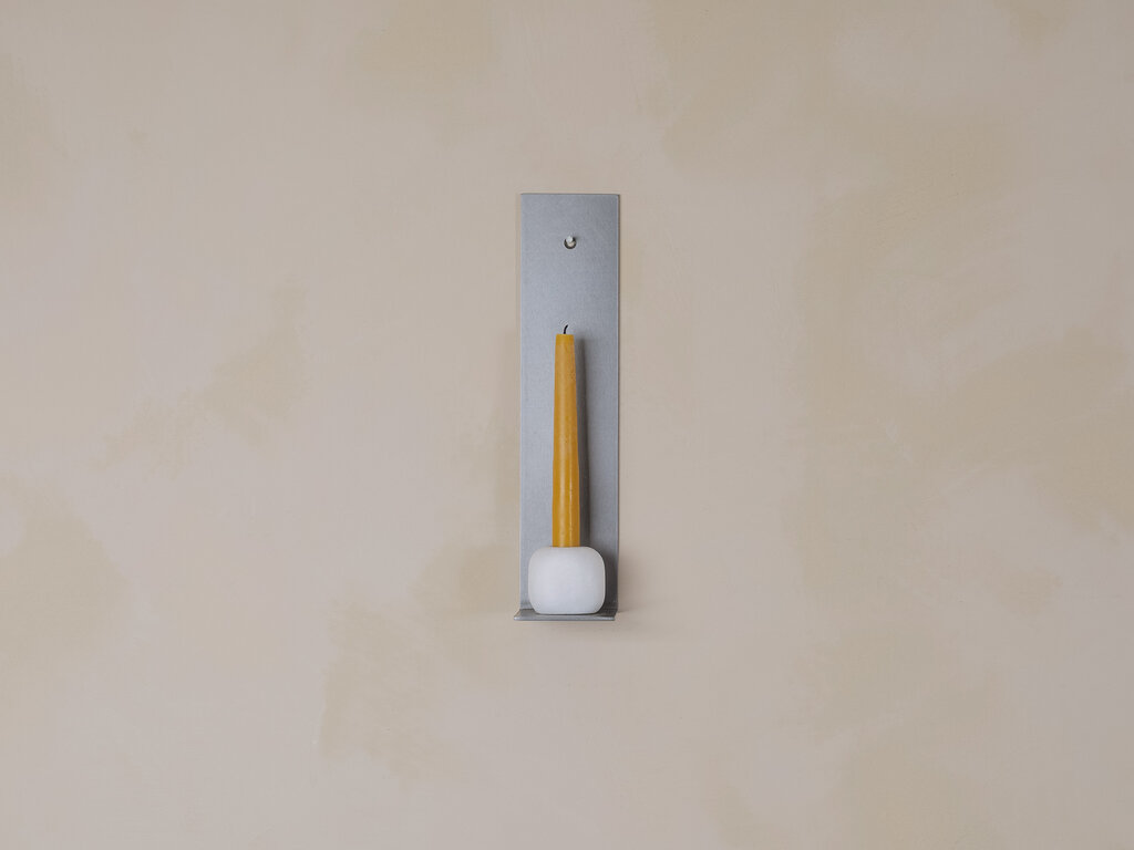 Elizabeth Lenny Candle Sconce (White Alabaster)