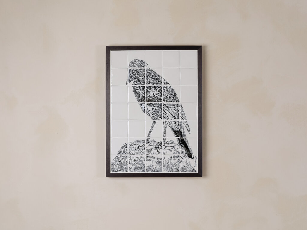 Renaud Sauvé Porcelain Tile with Raven