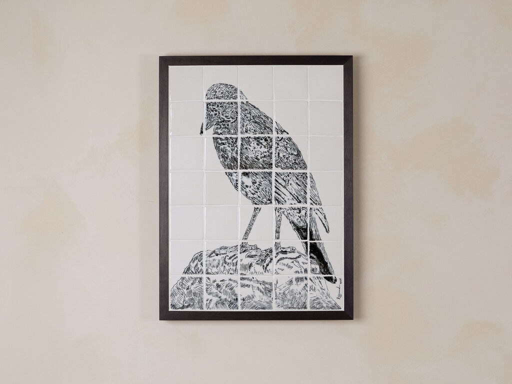 Renaud Sauvé Porcelain Tile with Raven