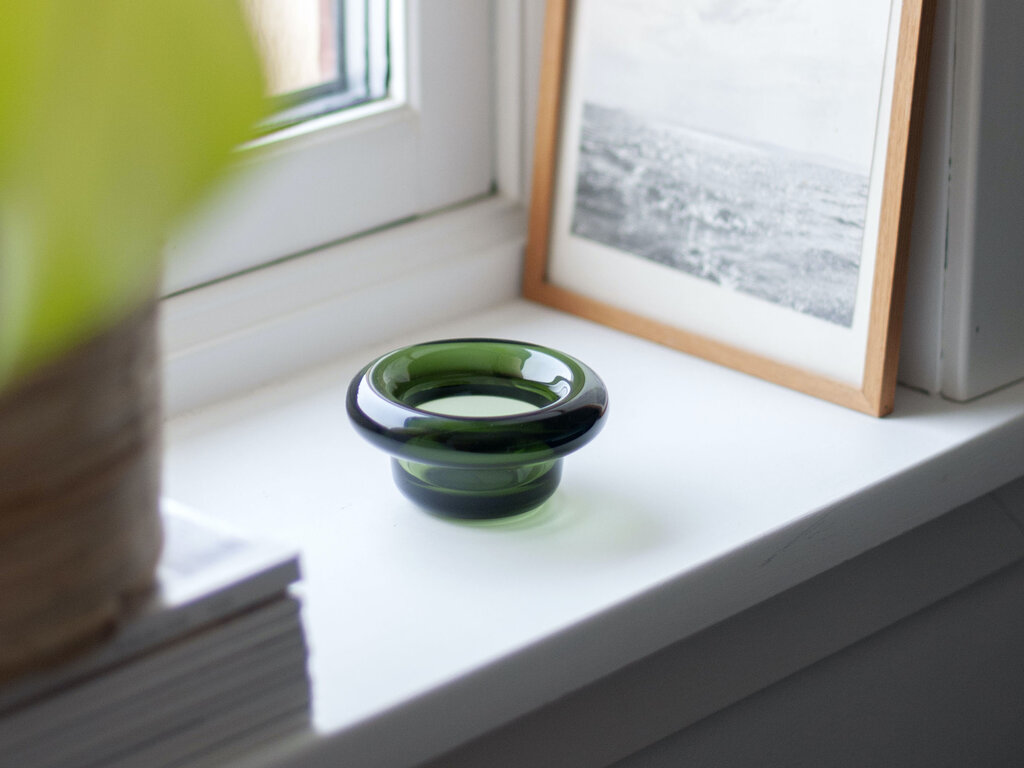 Nedre Foss Sirkel Tealight Holder (Forest Green)