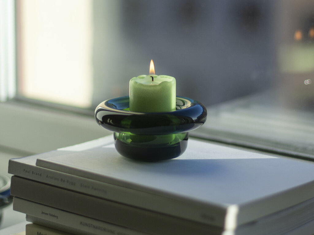 Nedre Foss Sirkel Tealight Holder (Forest Green)