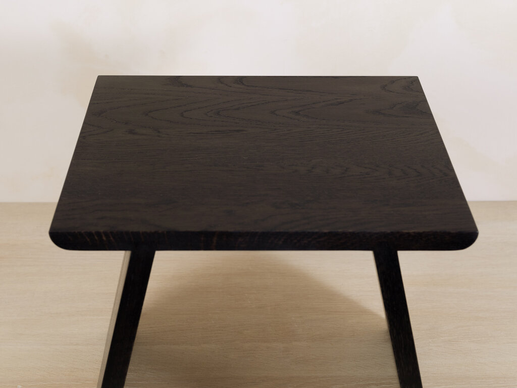 Gilbert Garcia Small Stool in White Oak (Black Stained)