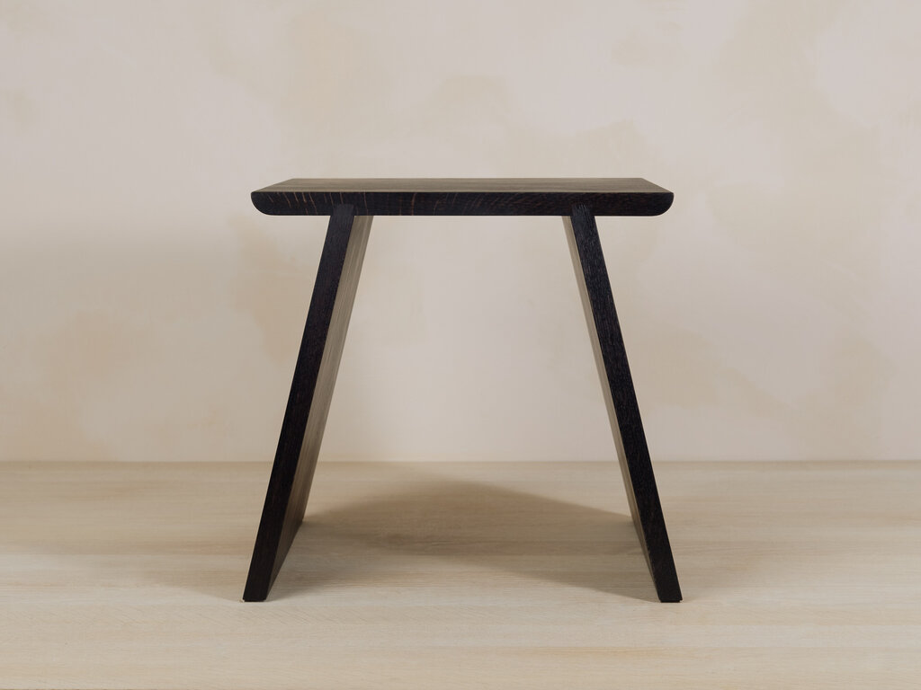 Gilbert Garcia Small Stool in White Oak (Black Stained)