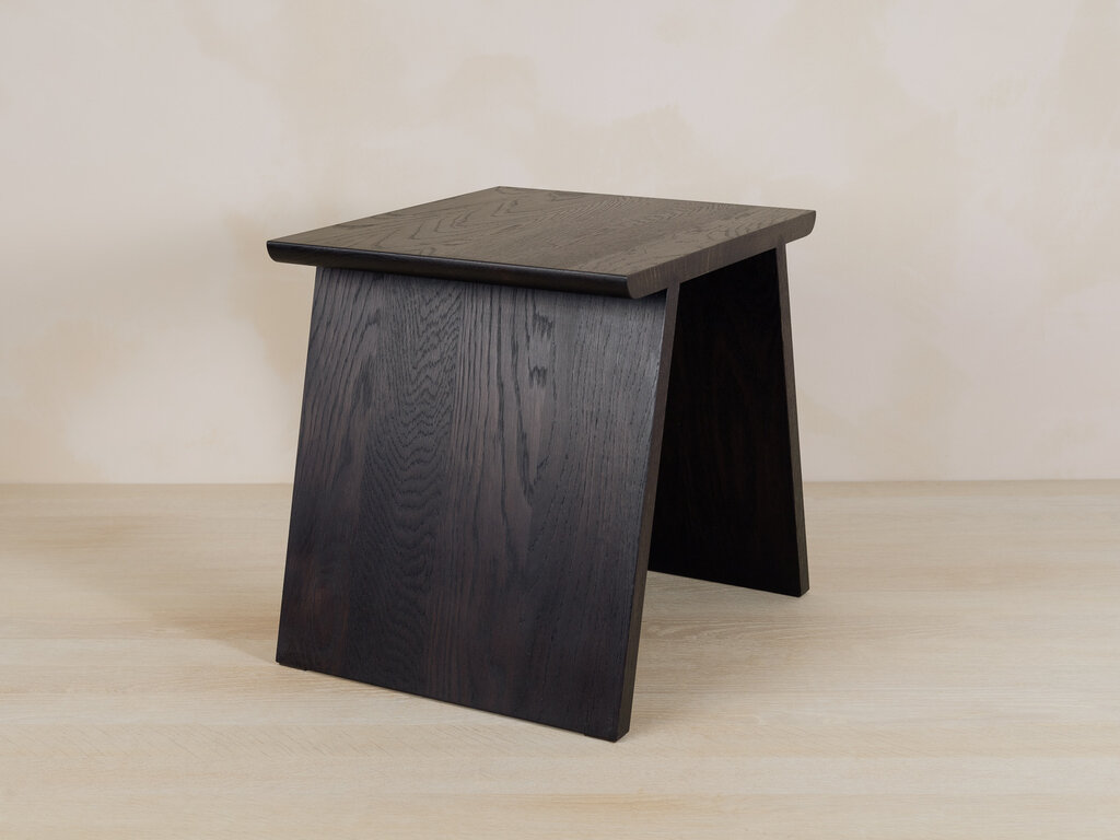 Gilbert Garcia Small Stool in White Oak (Black Stained)