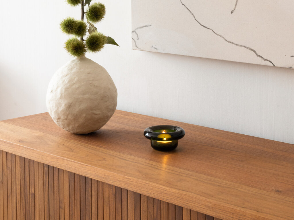 Nedre Foss Sirkel Tealight Holder (Forest Green)