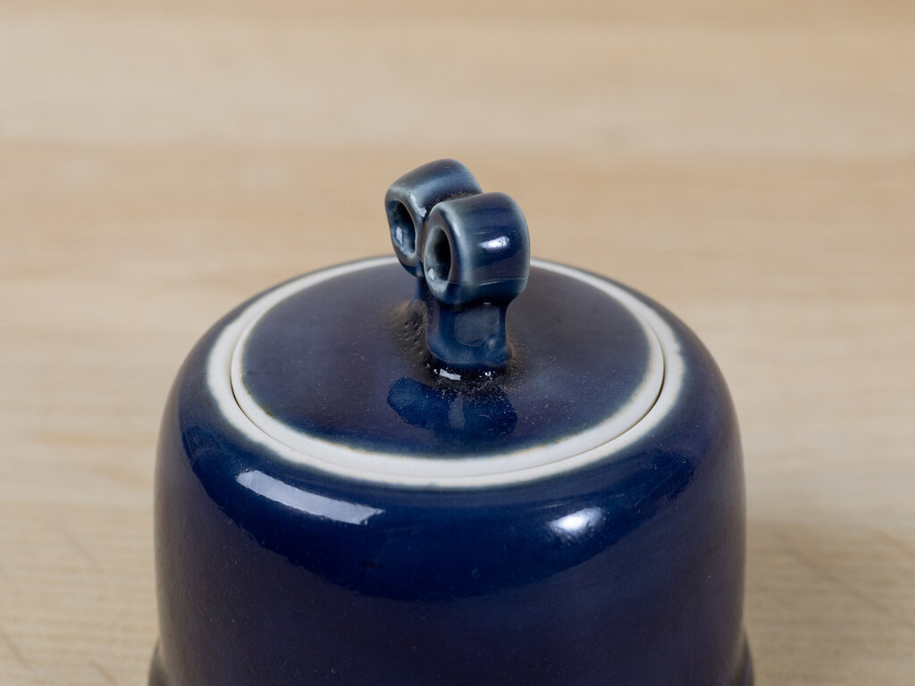 Renaud Sauvé Porcelain Box With ''Cycladic Eyes'' Lid