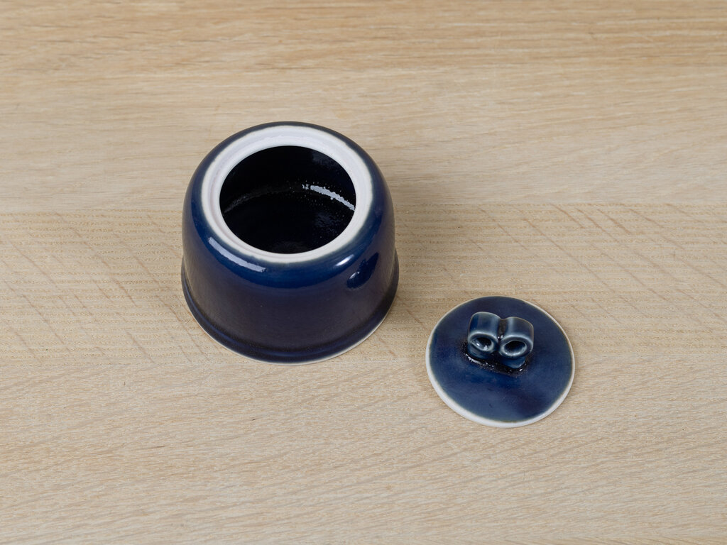 Renaud Sauvé Porcelain Box With ''Cycladic Eyes'' Lid