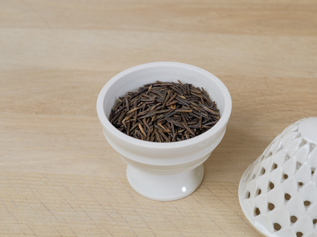 Renaud Sauvé Porcelain Incense Burner w/ Carved Petal Lid