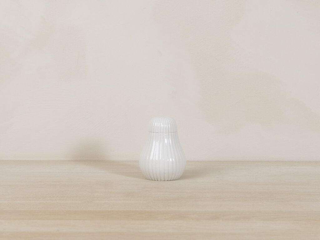 Renaud Sauvé Pear Shaped Container w/ Vertical Ribs No. 60