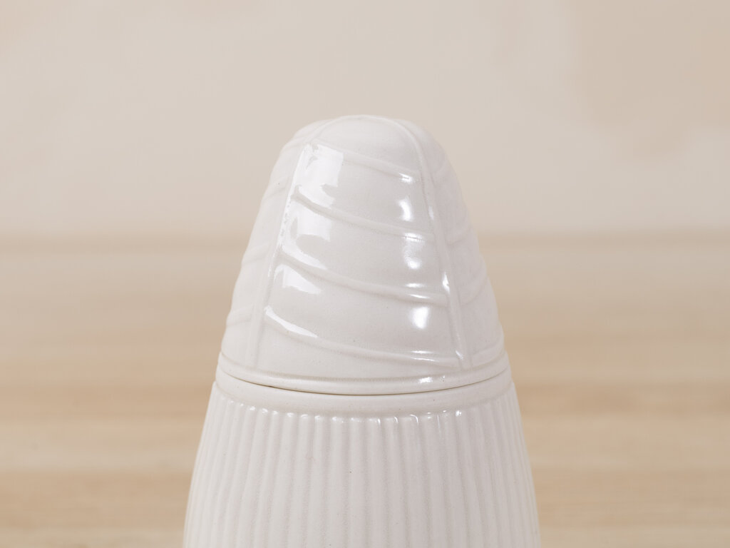 Renaud Sauvé Pear Shaped Container w/ Vertical Ribs No. 62