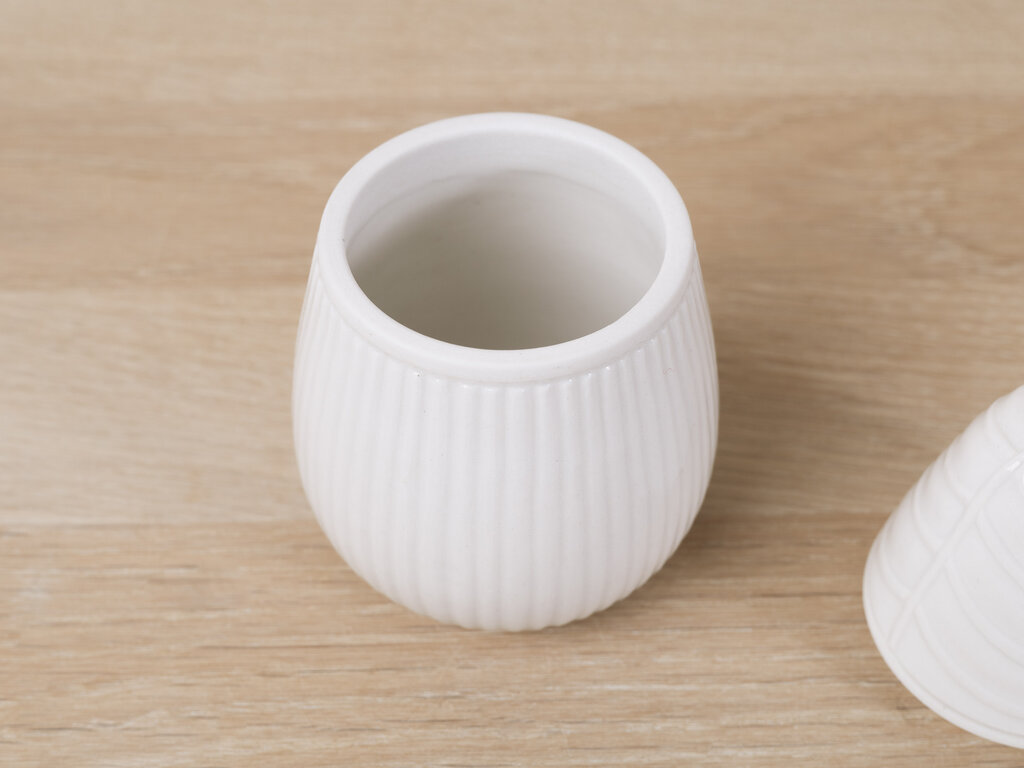 Renaud Sauvé Pear Shaped Container w/ Vertical Ribs No. 62