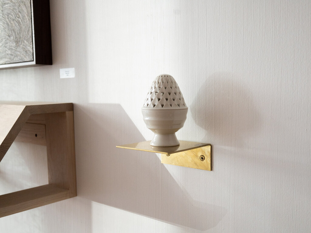 Renaud Sauvé Porcelain Incense Burner w/ Carved Petal Lid