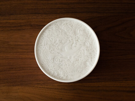 Renaud Sauvé Porcelain Box w/ Carved Birds and Interlaced Plants Renaud Sauvé Porcelain Box w/ Carved Birds and Interlaced Plants