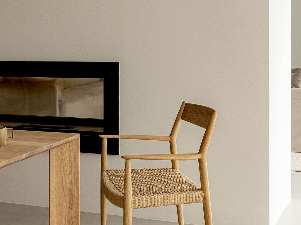 Karimoku Case Kinuta N-DC01 Armchair (Paper Cord)