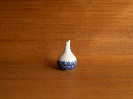 Renaud Sauvé Porcelain Vial w/ Wave Pattern No. 25 Renaud Sauvé Porcelain Vial w/ Wave Pattern No. 25