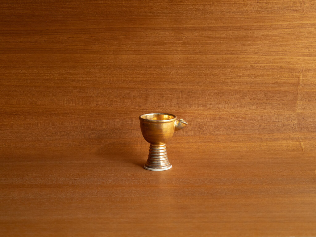 Renaud Sauvé Small Porcelain Jug Covered With Gold