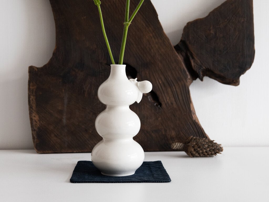 Renaud Sauvé Bottle Vase w/ Carved Snail