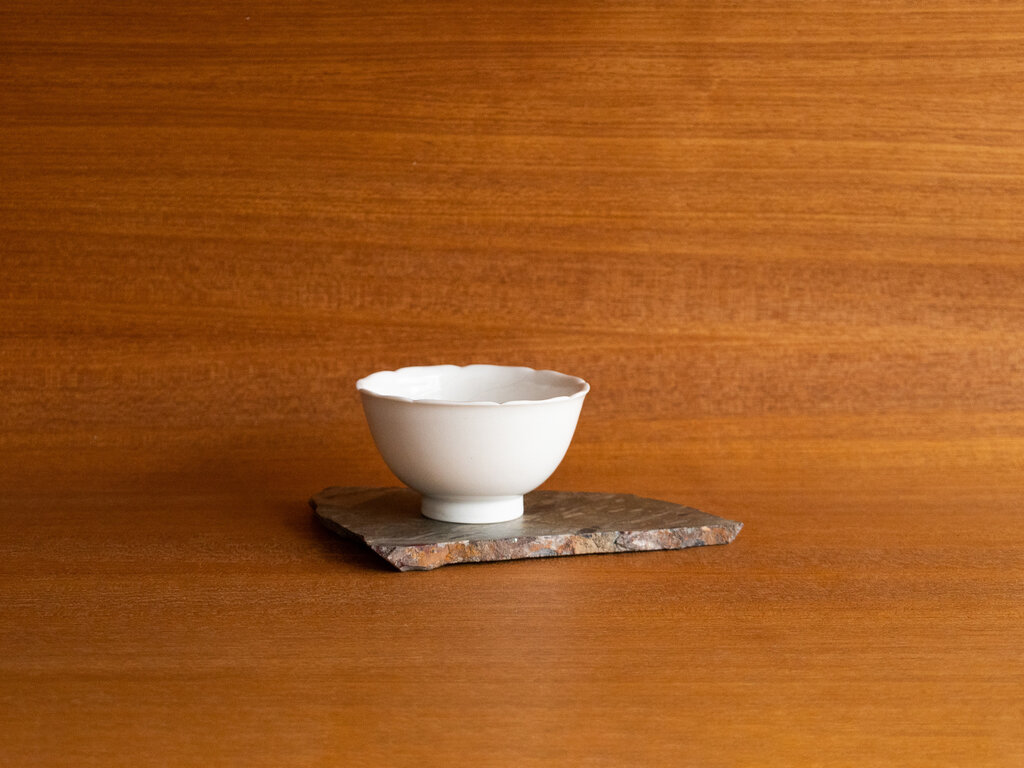 Renaud Sauvé Porcelain Bowl w/ Etched Petals No. 79