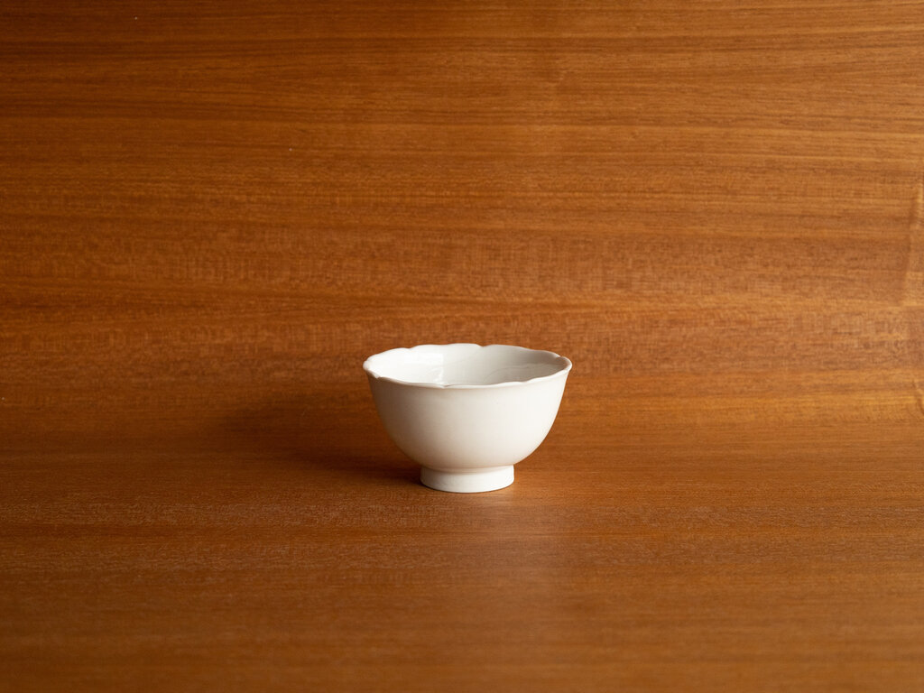 Renaud Sauvé Porcelain Bowl w/ Etched Petals No. 79