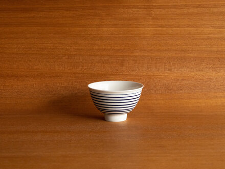 Renaud Sauvé Blue Striped Porcelain Bowl No. 70