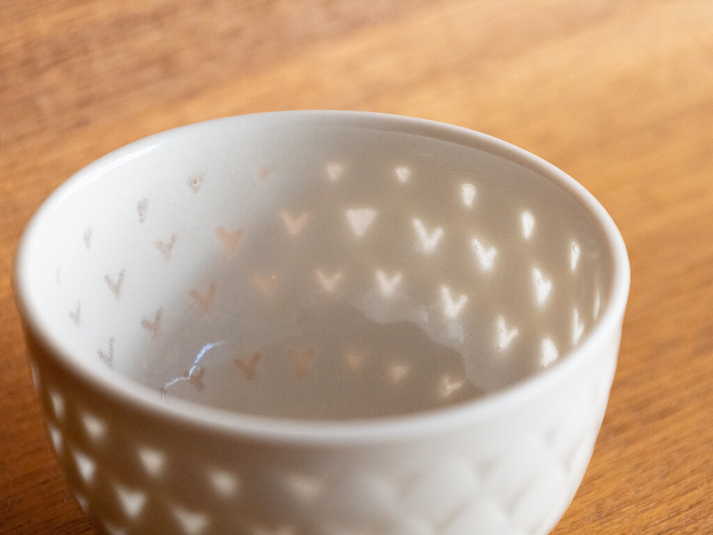 Renaud Sauvé Porcelain Bowl With Etched Petals No. 83