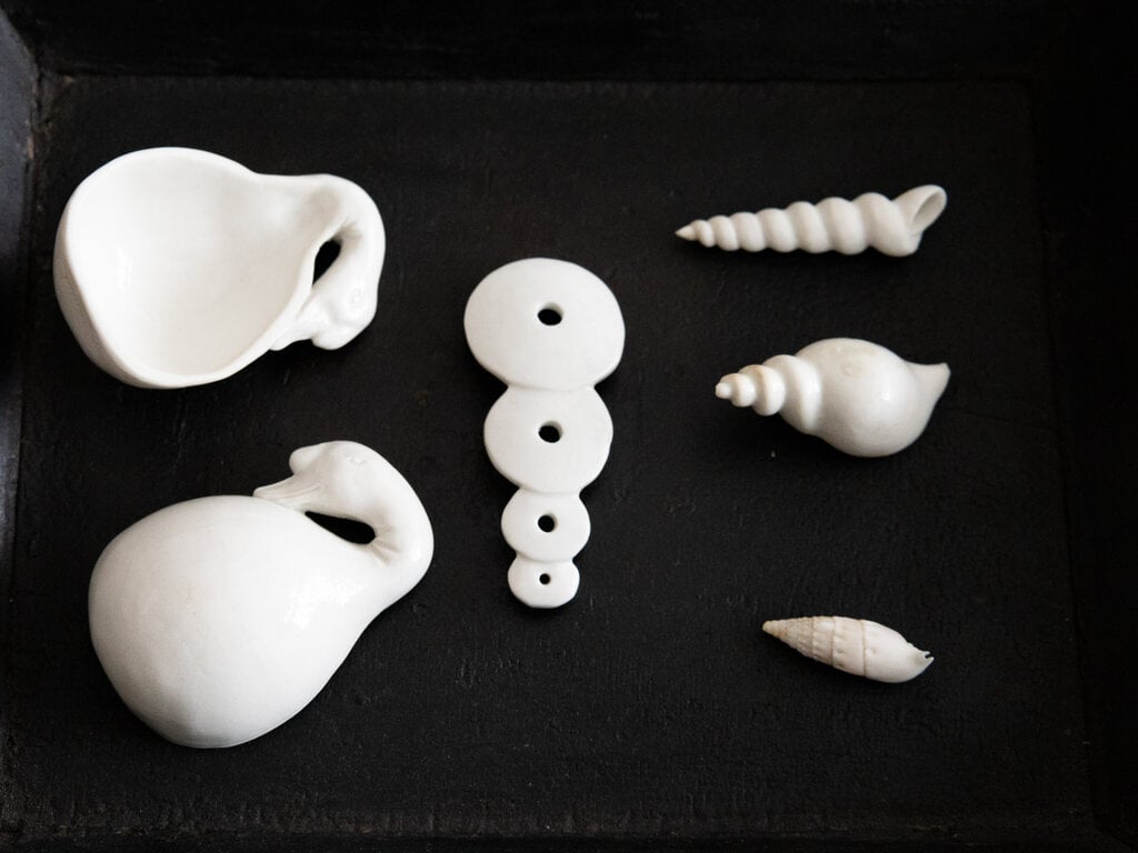 Renaud Sauvé Porcelain Plaque w/ Interlocking Pierced Circles