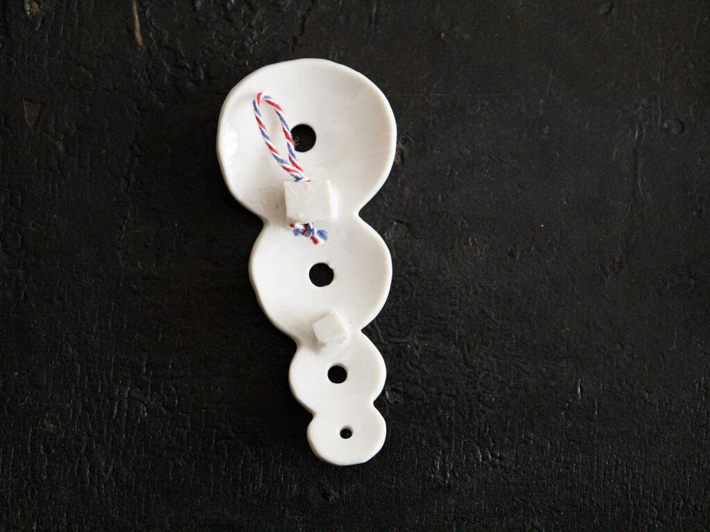 Renaud Sauvé Porcelain Plaque w/ Interlocking Pierced Circles