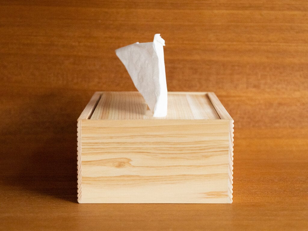 Tosaryu Hinoki Tissue Box Holder
