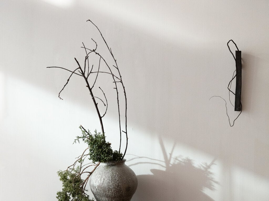 Toru Hatta Black Wall Vase No. 45