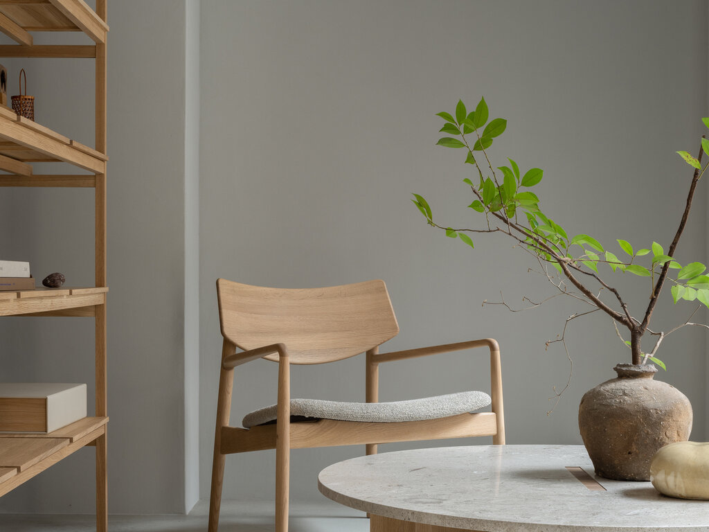 Karimoku Case N-ST01 Large Coffee Table (Wood and Marble)