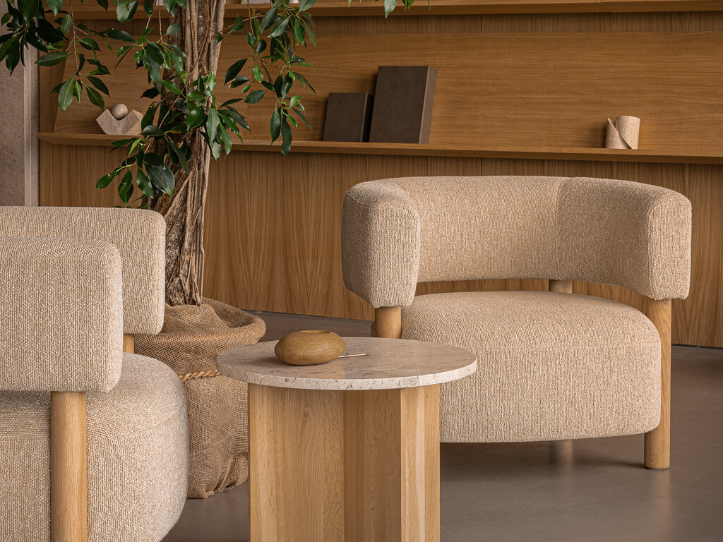 Karimoku Case Kinuta N-ST01 Round Coffee Table (Small)