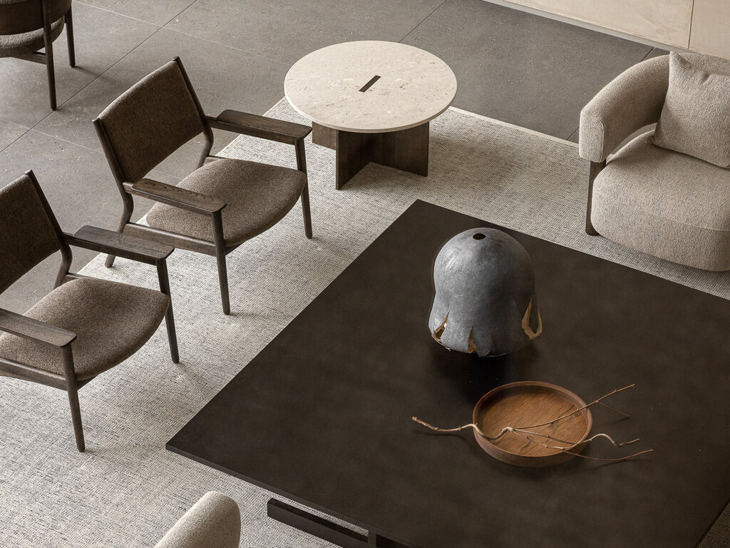 Karimoku Case Kinuta N-ST01 Round Coffee Table (Small)