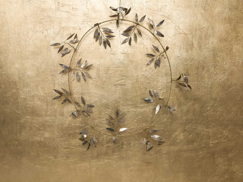 Large Brass Leaf Wreath