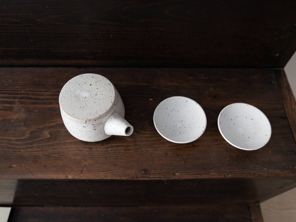 Ancher Studio Norm at Mjölk: Ancher Studio No. 16 Teapot Speckled White Ceramic