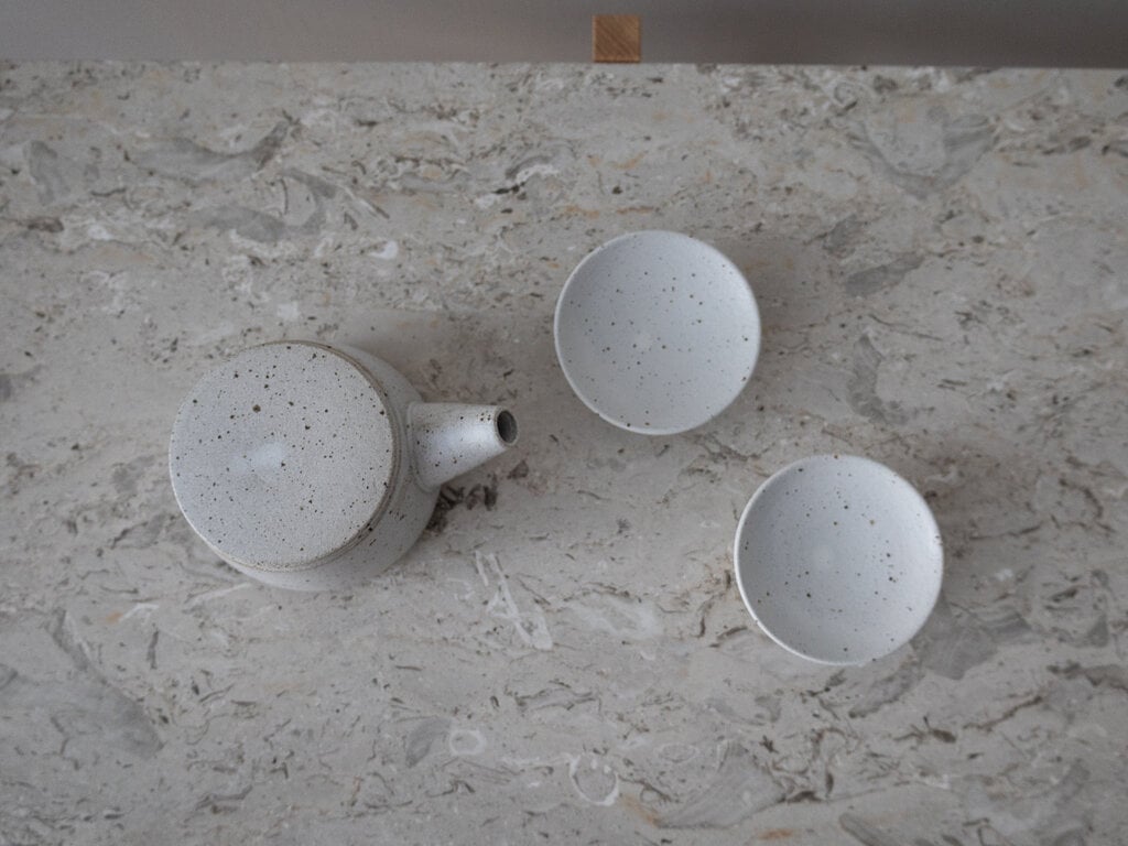 Ancher Studio Norm at Mjölk: Ancher Studio No. 16 Teapot Speckled White Ceramic