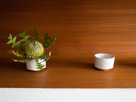 Ancher Studio Norm at Mjölk: Ancher Studio No. 16 Cup Speckled White Ceramic