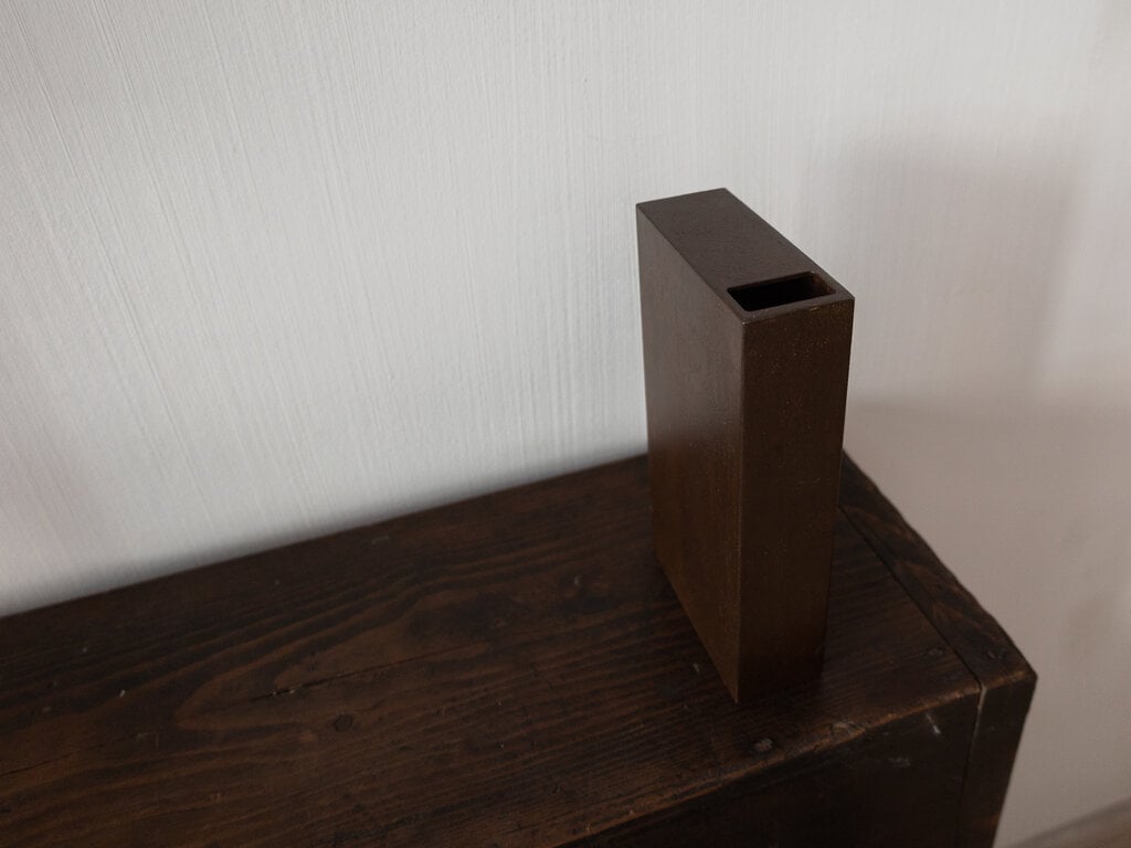 Norm at Mjölk: Origin Made Lado Wall Vase in Waxed Corten Steel