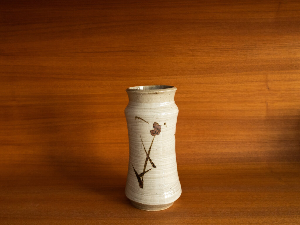 Antique Flower Vase by Shoji Hamada
