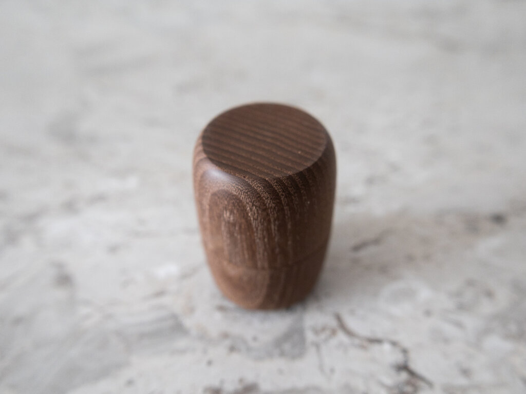 Antique Japanese Mulberry Incense Case with Silver Fitting