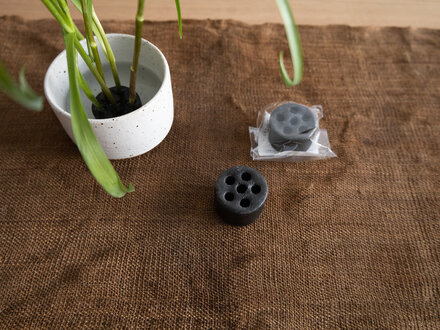 Kohchosai Kosuga Bamboo Charcoal Kenzan Flower Stand