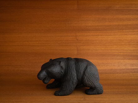 Antique Antique carved Hokkaido wood bear