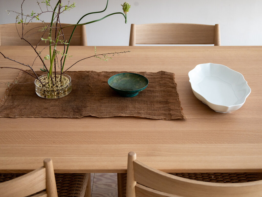 Rina Ono Porcelain Long Bowl with Bluish-white Glaze