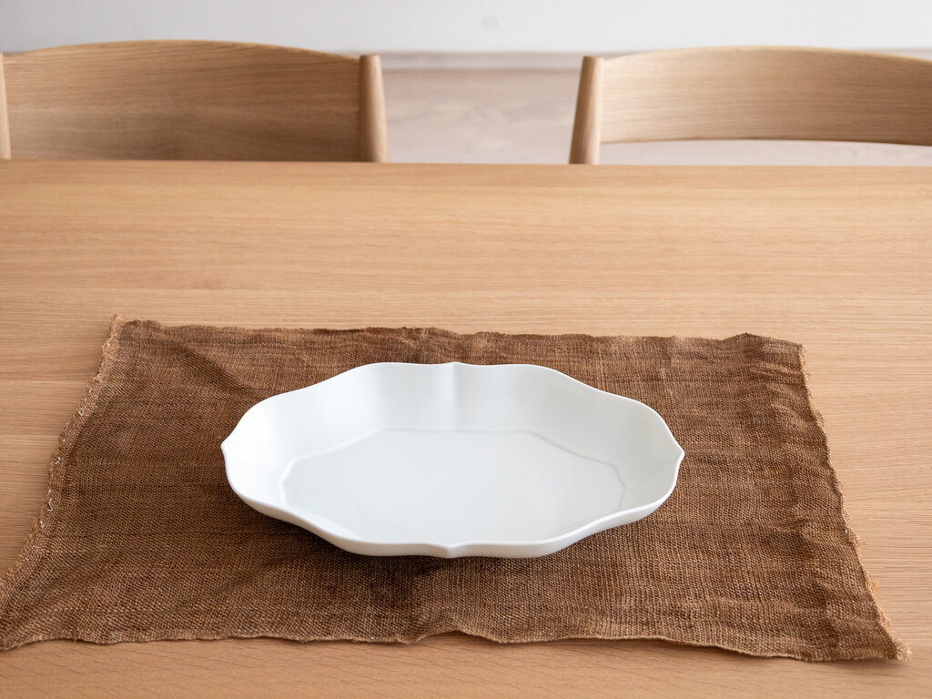 Rina Ono Porcelain Long Bowl with Bluish-white Glaze