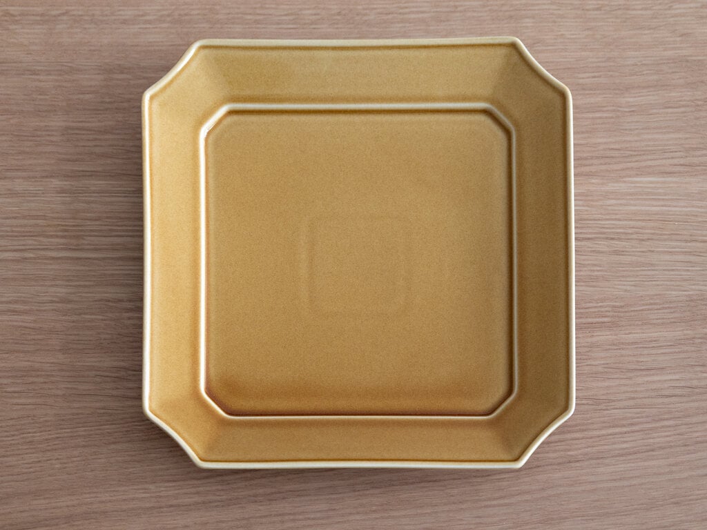 Rina Ono Porcelain Square Dish, light brown