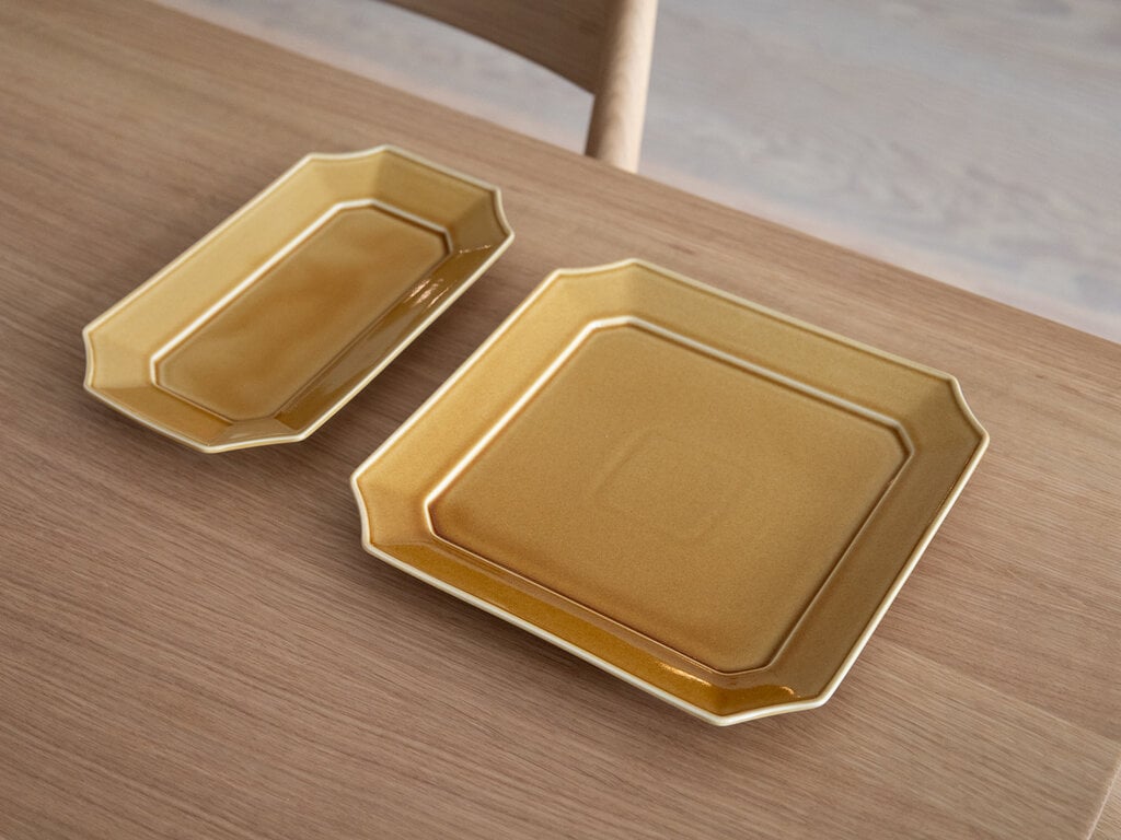Rina Ono Porcelain Long Dish, light brown